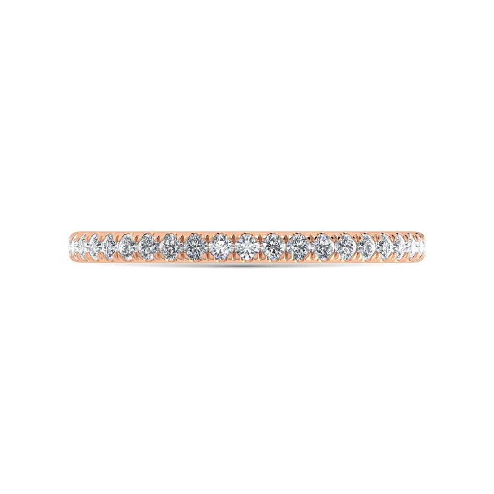 14K Rose Gold Lab Grown Diamond 1/5 Ct.Tw. Band