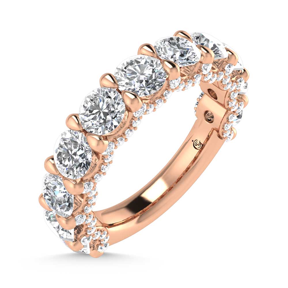 14K Rose Gold Lab Grown Diamond 2 3/4 Ct.Tw. Band