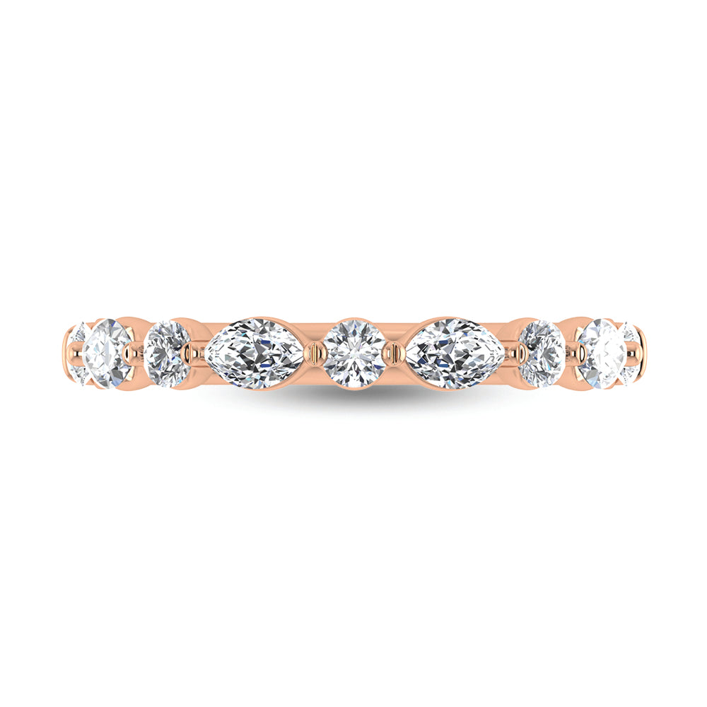 14K Rose Gold Lab Grown Diamond 1/2 Ct.Tw. Stackable Band