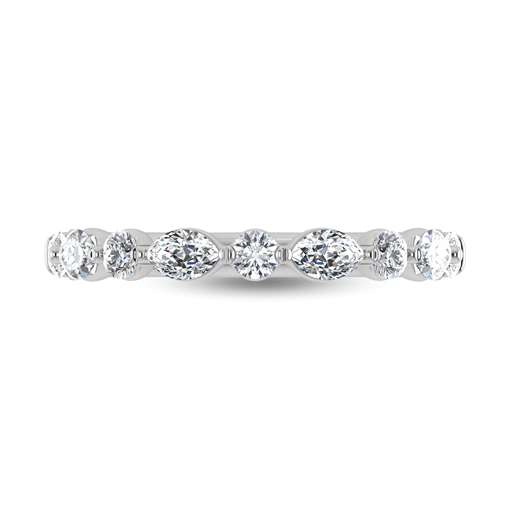 14K White Gold Lab Grown Diamond 1/2 Ct.Tw. Stackable Band