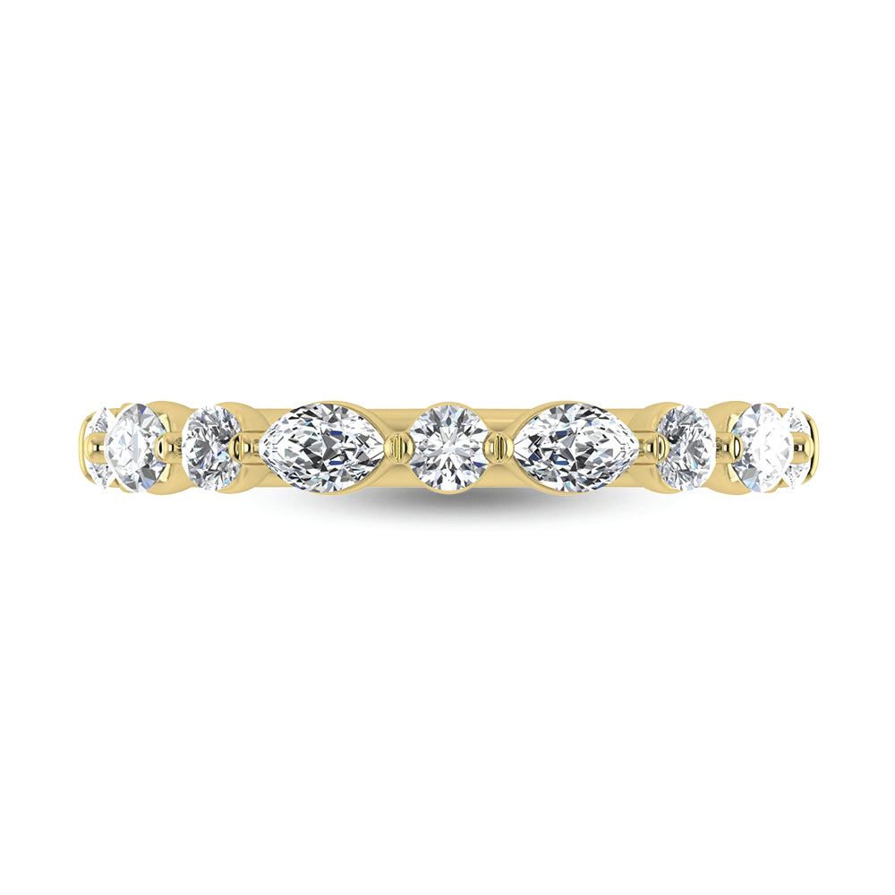 14K Yellow Gold Lab Grown Diamond 1/2 Ct.Tw. Stackable Band