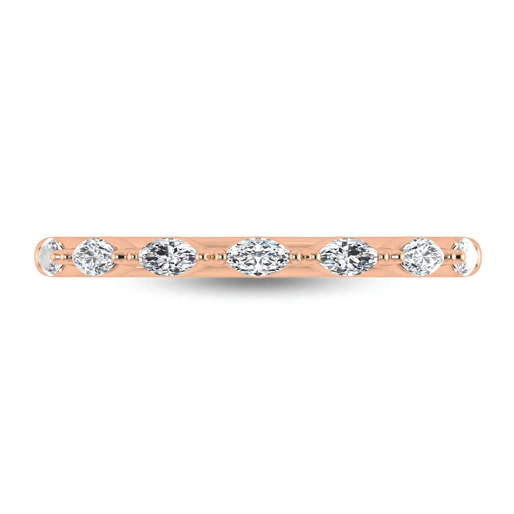 14K Rose Gold Lab Grown Diamond 1/4 Ct.Tw. Stackable Band