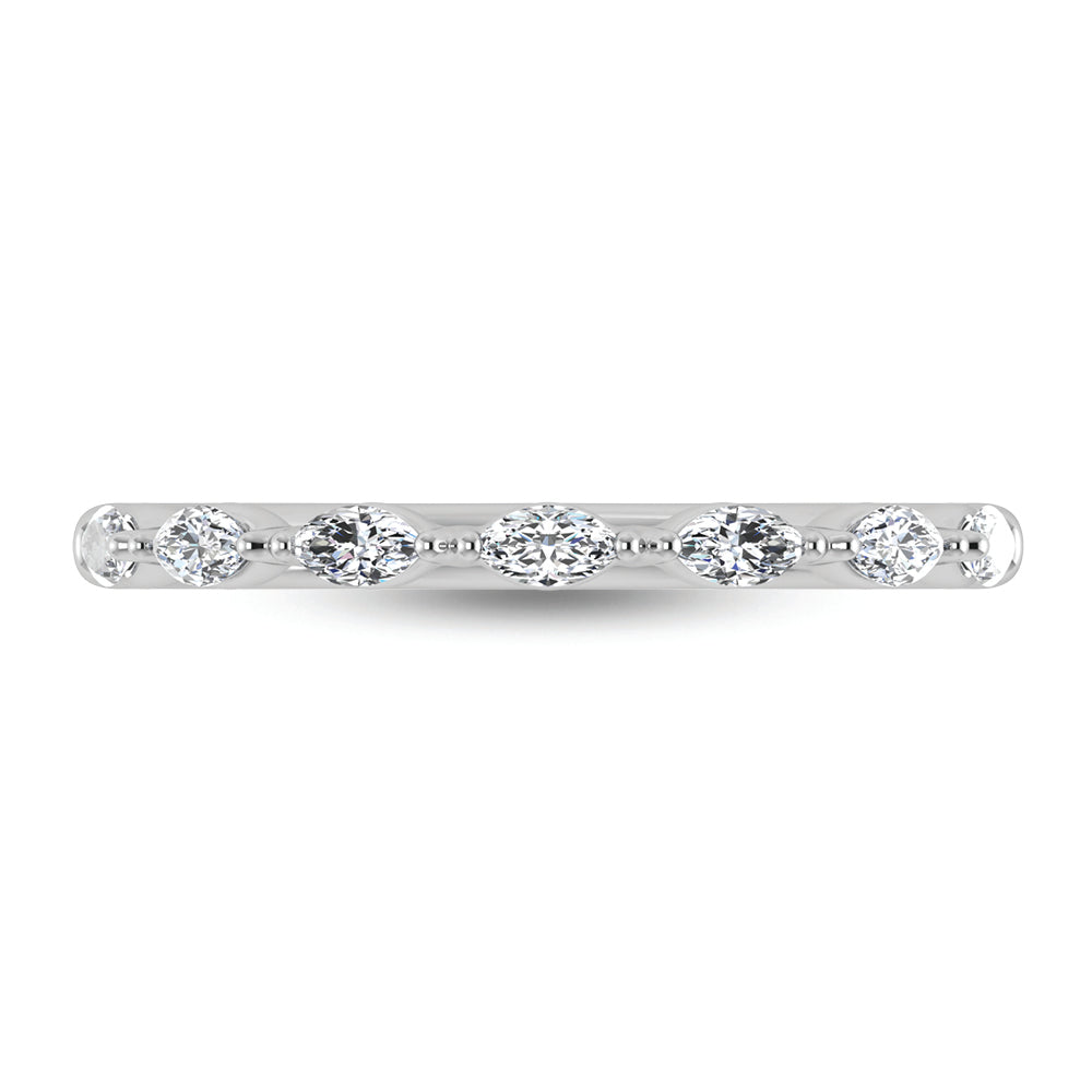 14K White Gold Lab Grown Diamond 1/4 Ct.Tw. Stackable Band