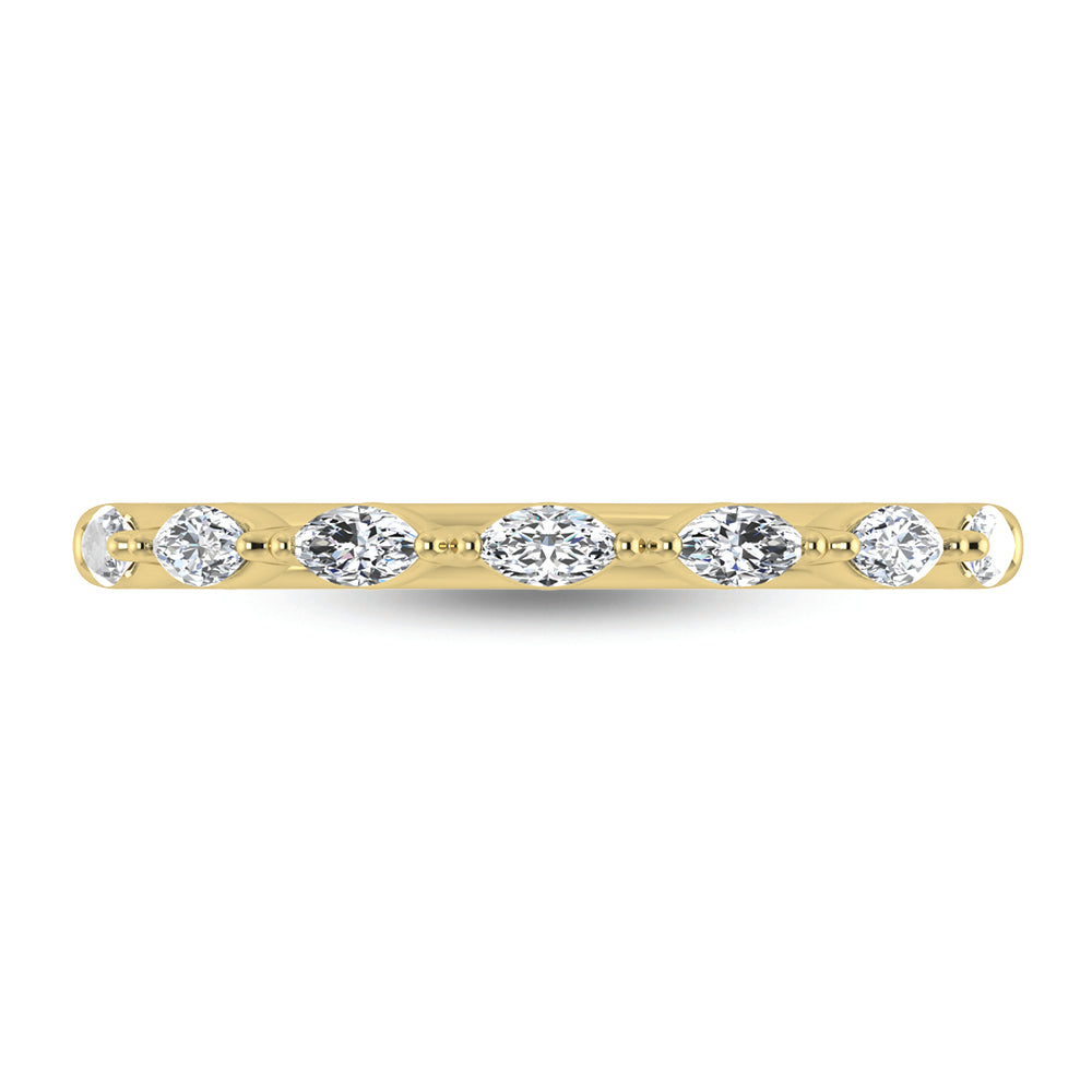 14K Yellow Gold Lab Grown Diamond 1/4 Ct.Tw. Stackable Band