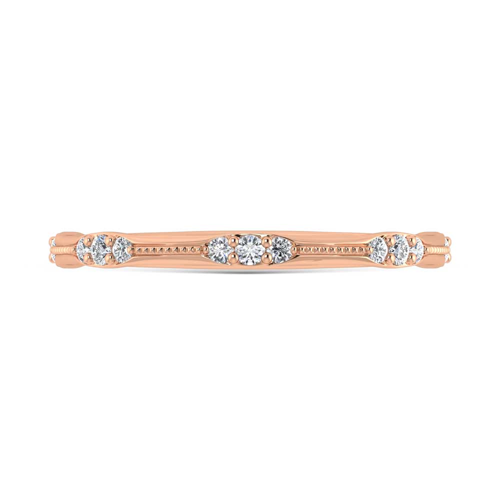 1/64K Rose Gold Lab Grown Diamond 1/6 Ct.Tw. Band