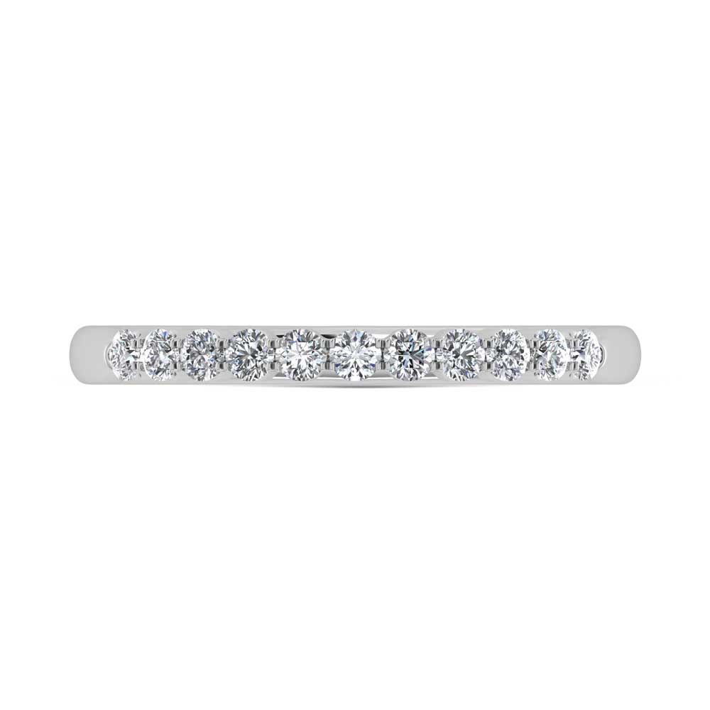 14K White Gold Lab Grown Diamond 1/4 Ct.Tw. Band