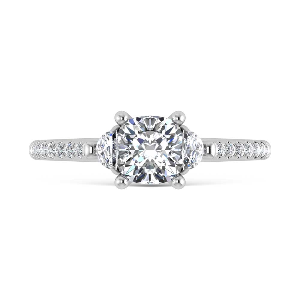 14K White Gold Lab Grown Diamond 1 1/4 Ct.Tw. Engagement Ring