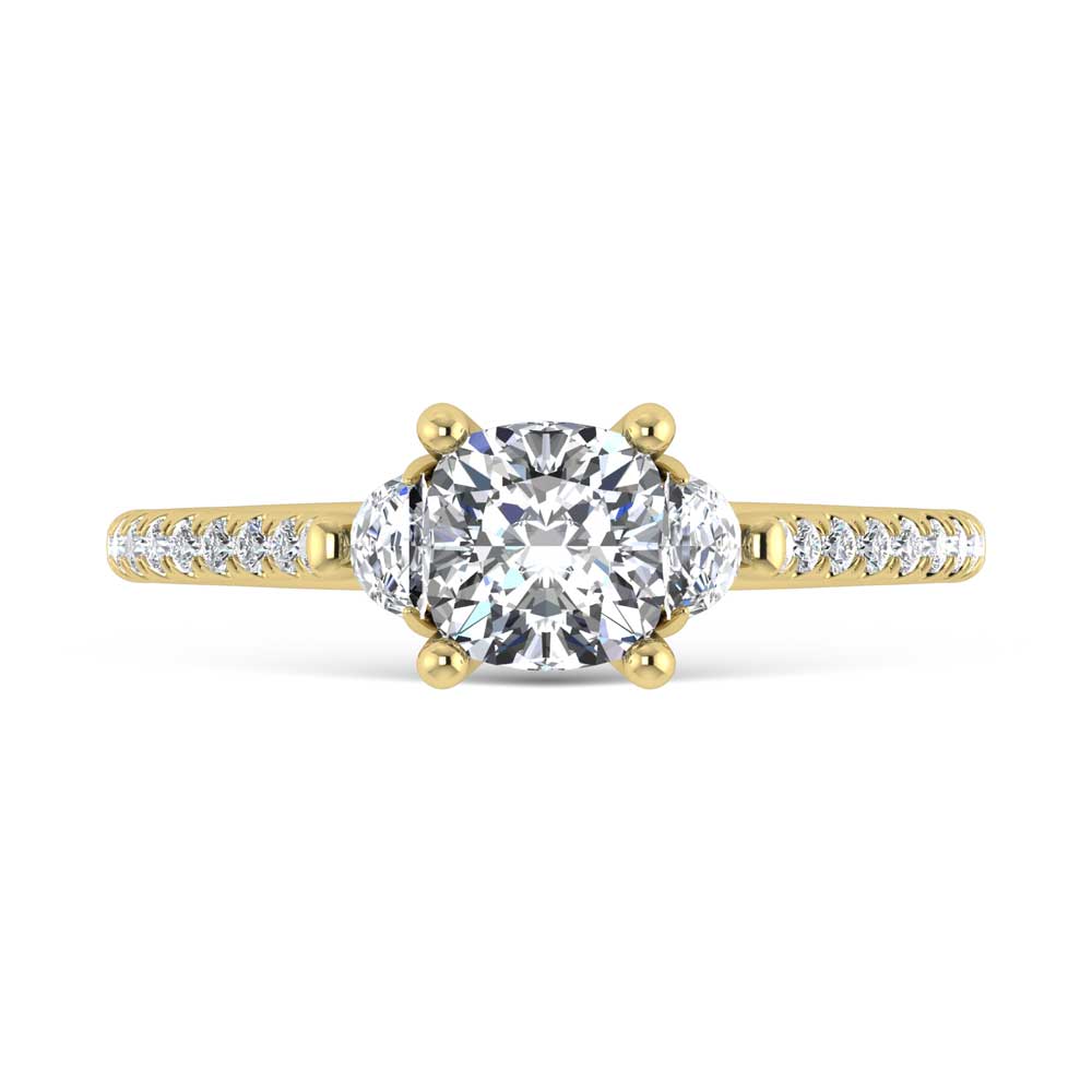 14K Yellow Gold Lab Grown Diamond 1 1/4 Ct.Tw. Engagement Ring