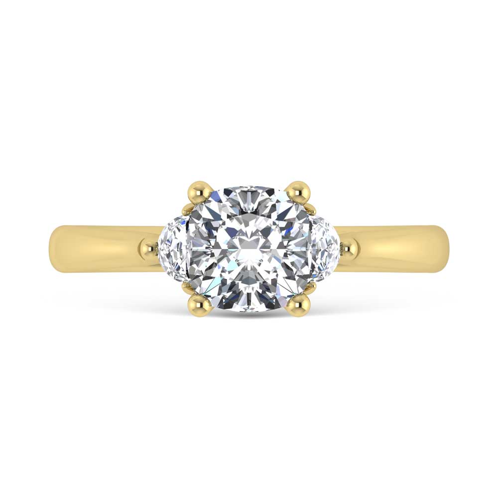 14K Yellow Gold Lab Grown Diamond 1 1/6 Ct.Tw. Engagement Ring