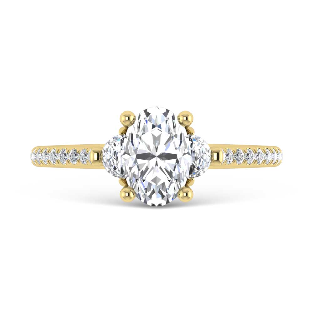 14K Yellow Gold Lab Grown Diamond 1 1/4 Ct.Tw. Engagement Ring