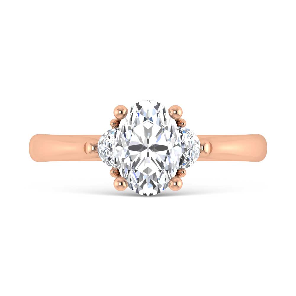 14K Rose Gold Lab Grown Diamond 1 1/6 Ct.Tw. Engagement Ring