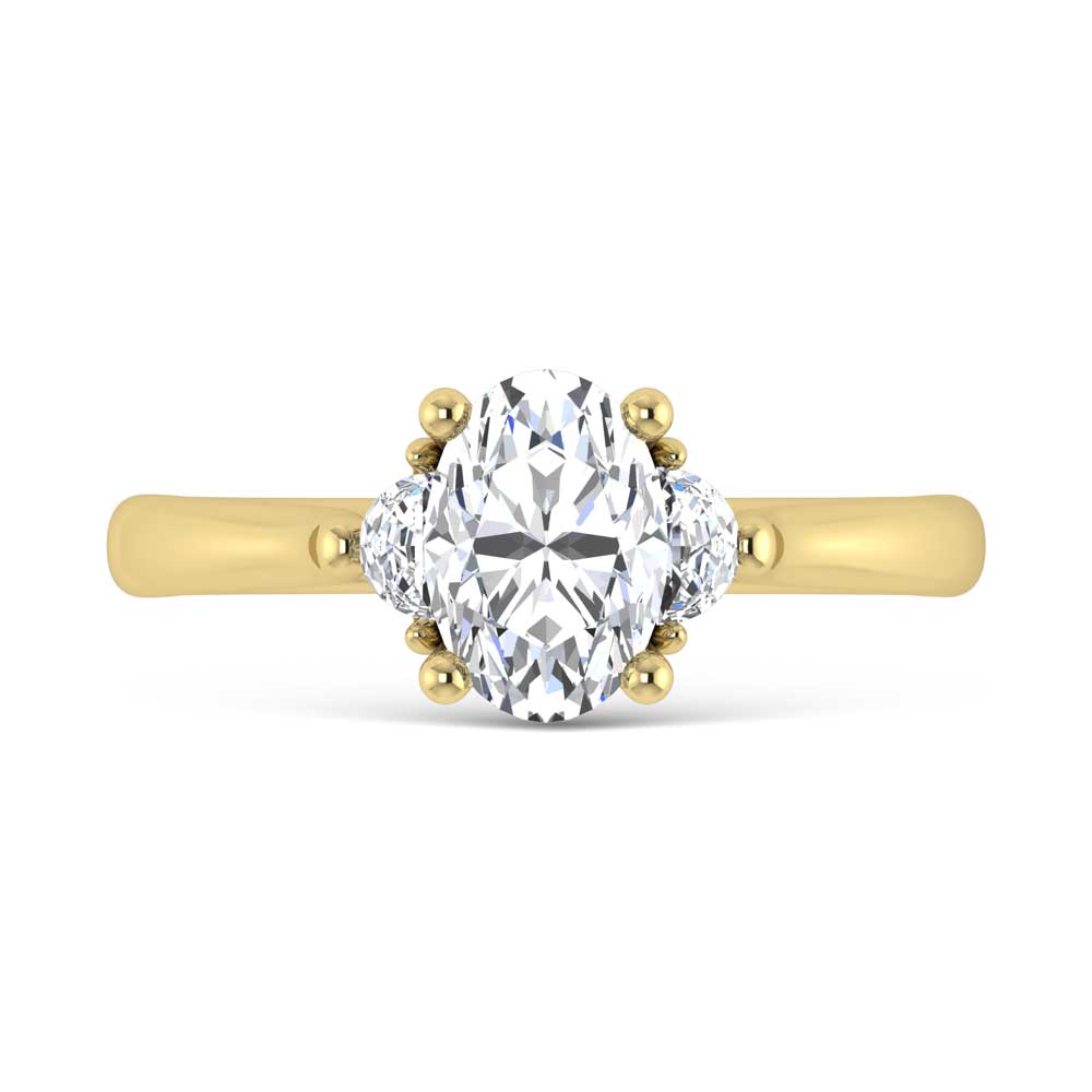 14K Yellow Gold Lab Grown Diamond 1 1/6 Ct.Tw. Engagement Ring