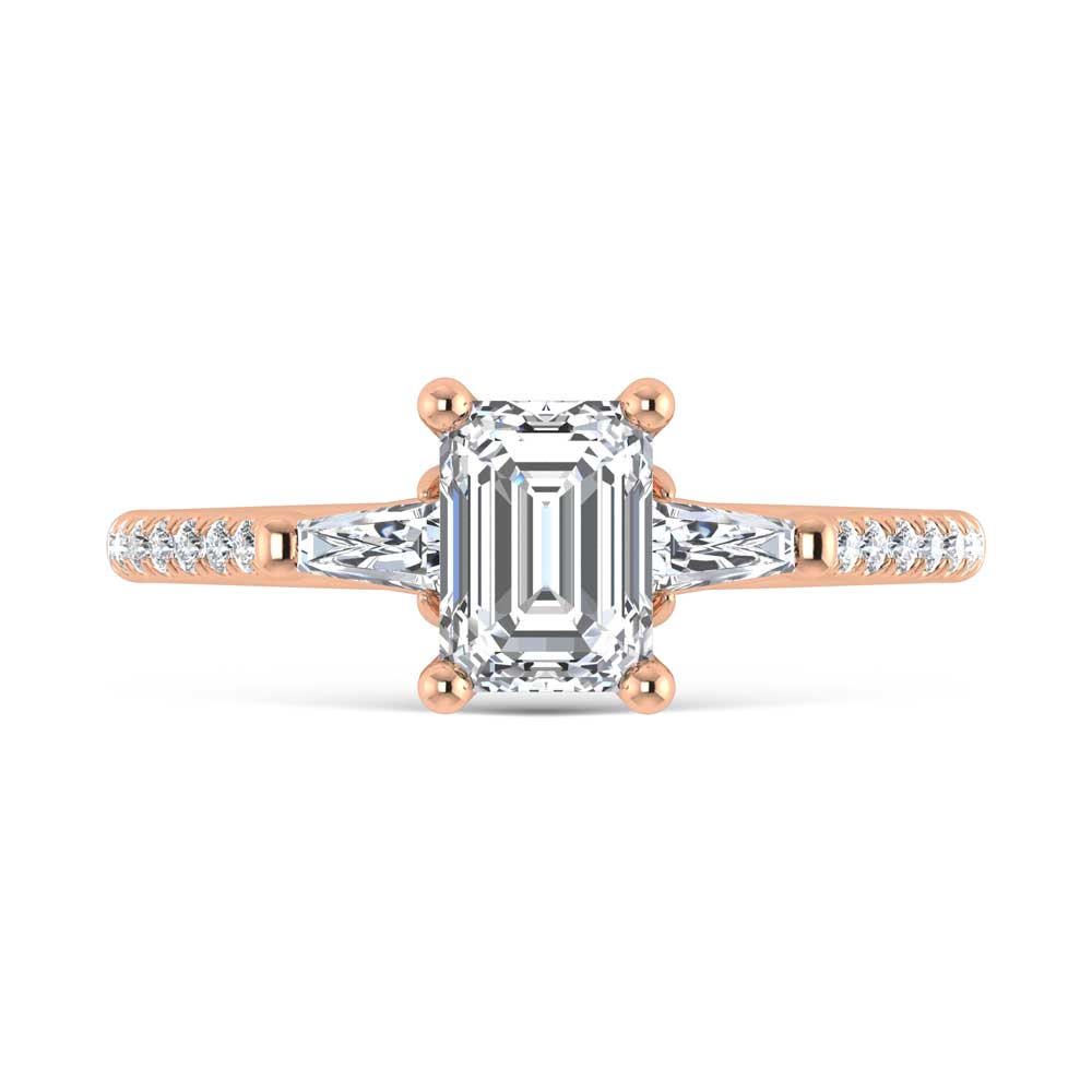 14K Rose Gold Lab Grown Diamond 1 1/4 Ct.Tw. Engagement Ring