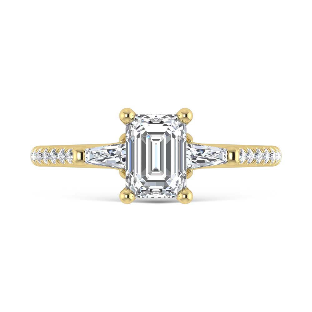 14K Yellow Gold Lab Grown Diamond 1 1/4 Ct.Tw. Engagement Ring