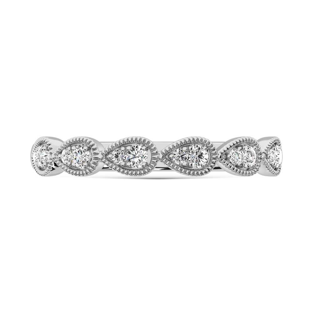 14K White Gold Lab Grown Diamond 1/8 Ct.Tw. Stackable Band