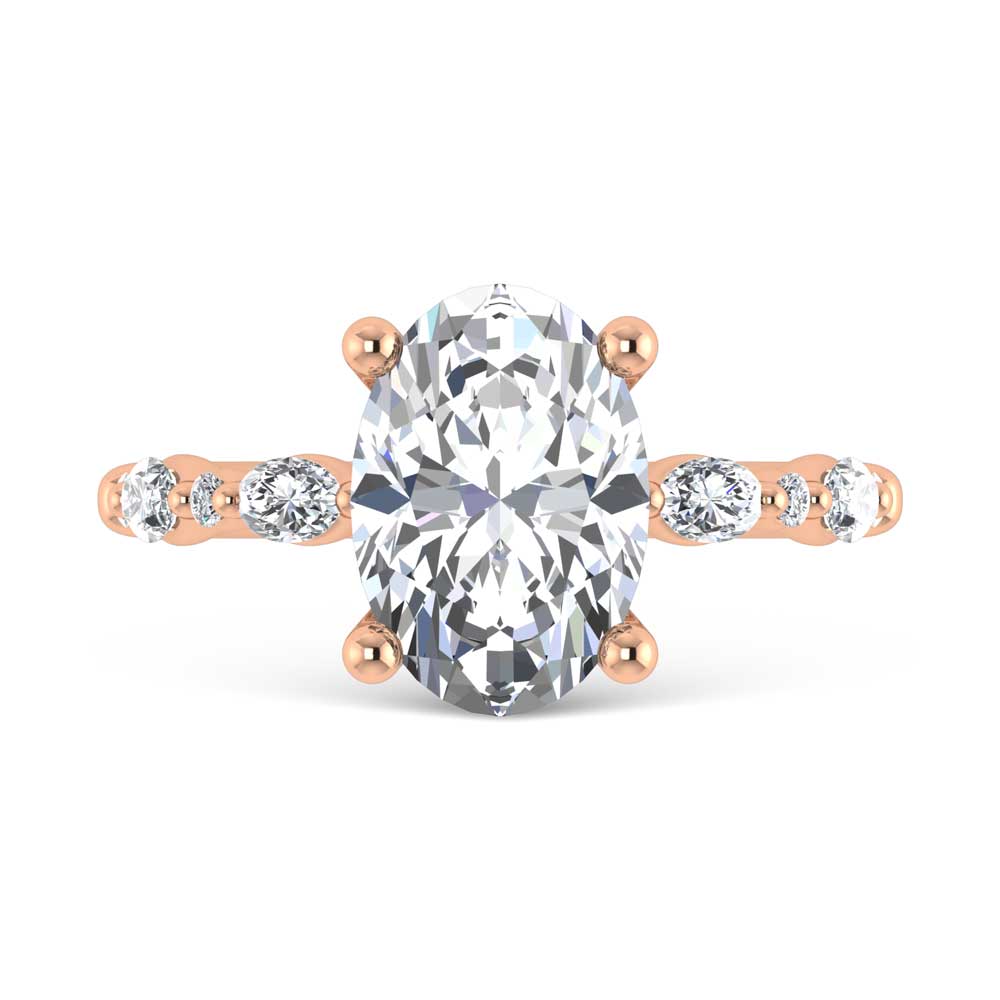 14K Rose Gold Lab Grown Diamond 2 3/8 Ct.Tw. Engagement Ring