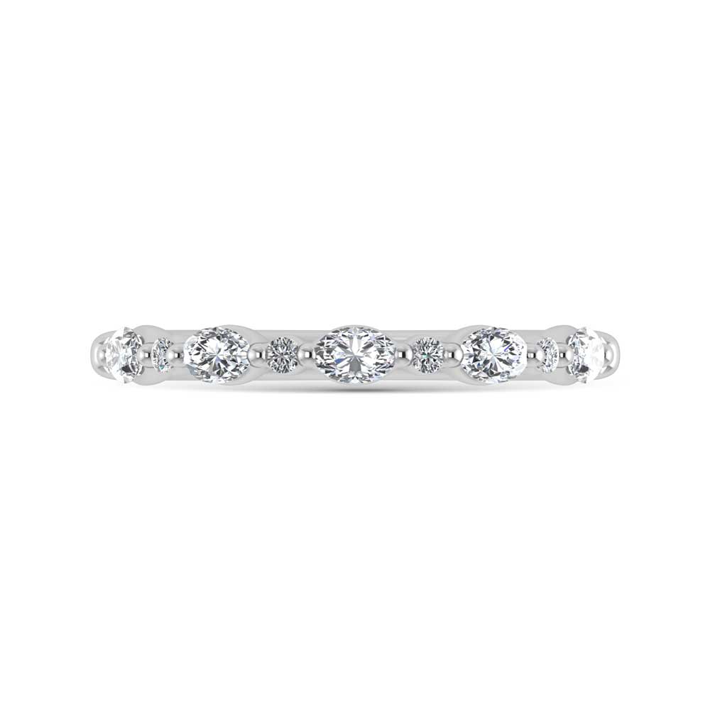 14K White Gold Lab Grown Diamond 3/8 Ct.Tw. Stackable Band