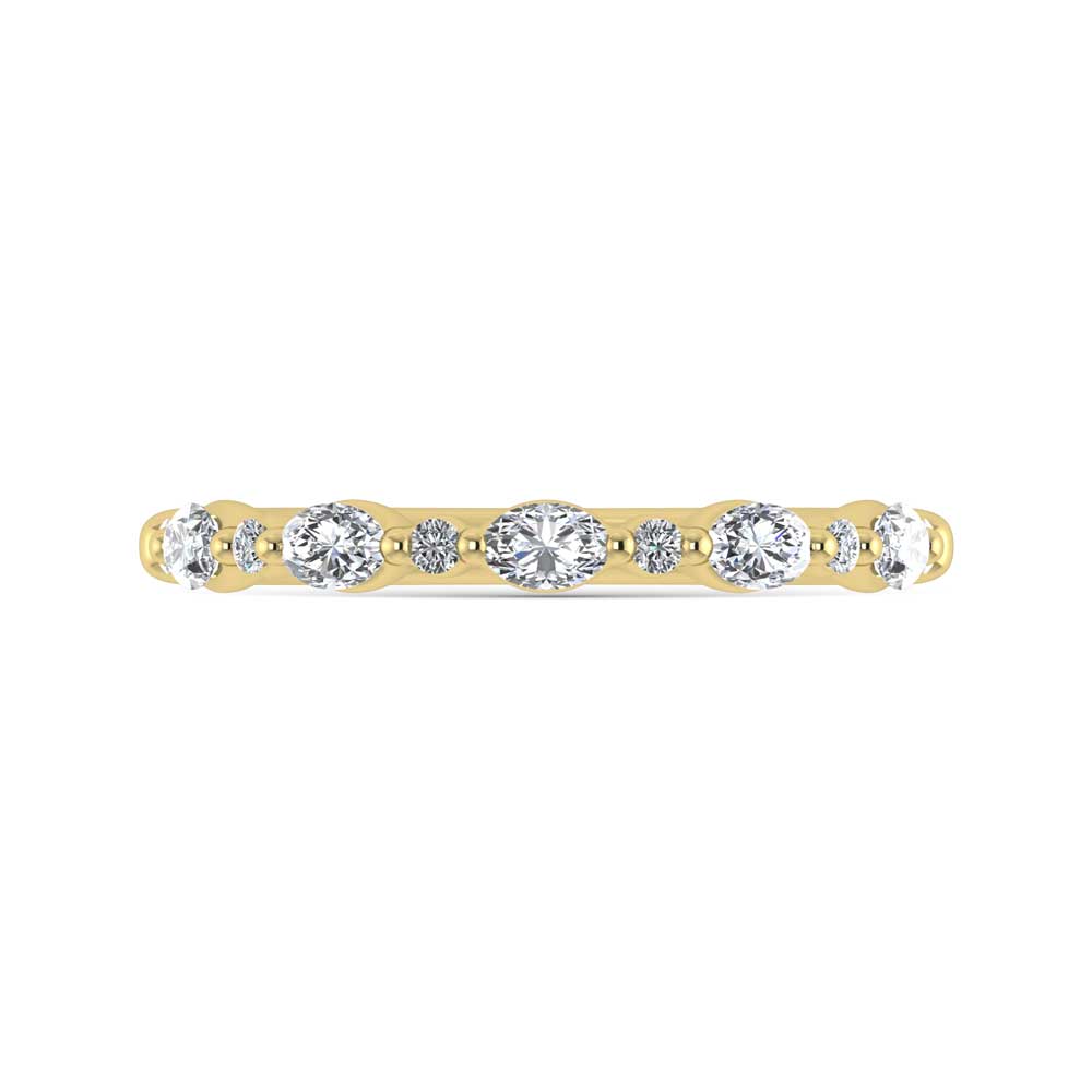 14K Yellow Gold Lab Grown Diamond 3/8 Ct.Tw. Stackable Band