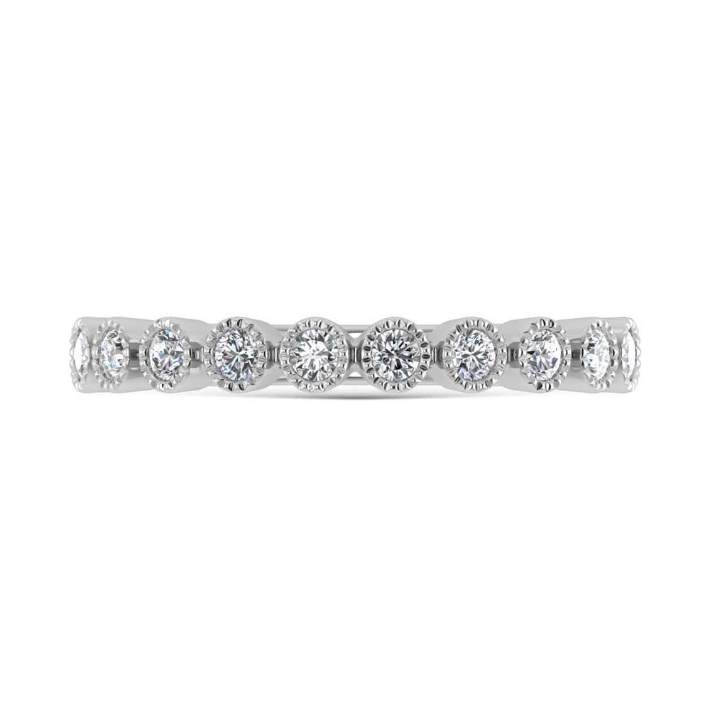 14K White Gold Lab Grown Diamond 1/6 Ct.Tw. Stack Band