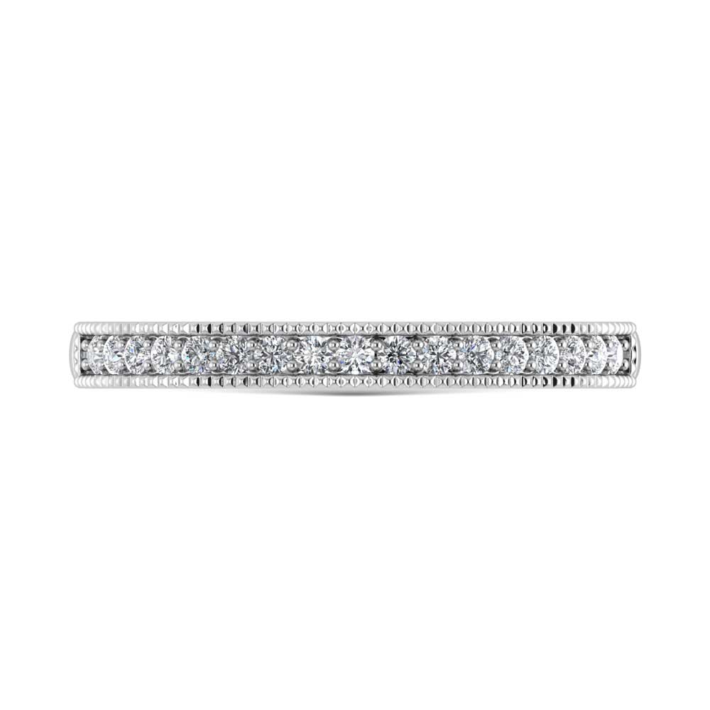 14K White Gold Lab Grown Diamond 1/6 Ct.Tw. Stack Band