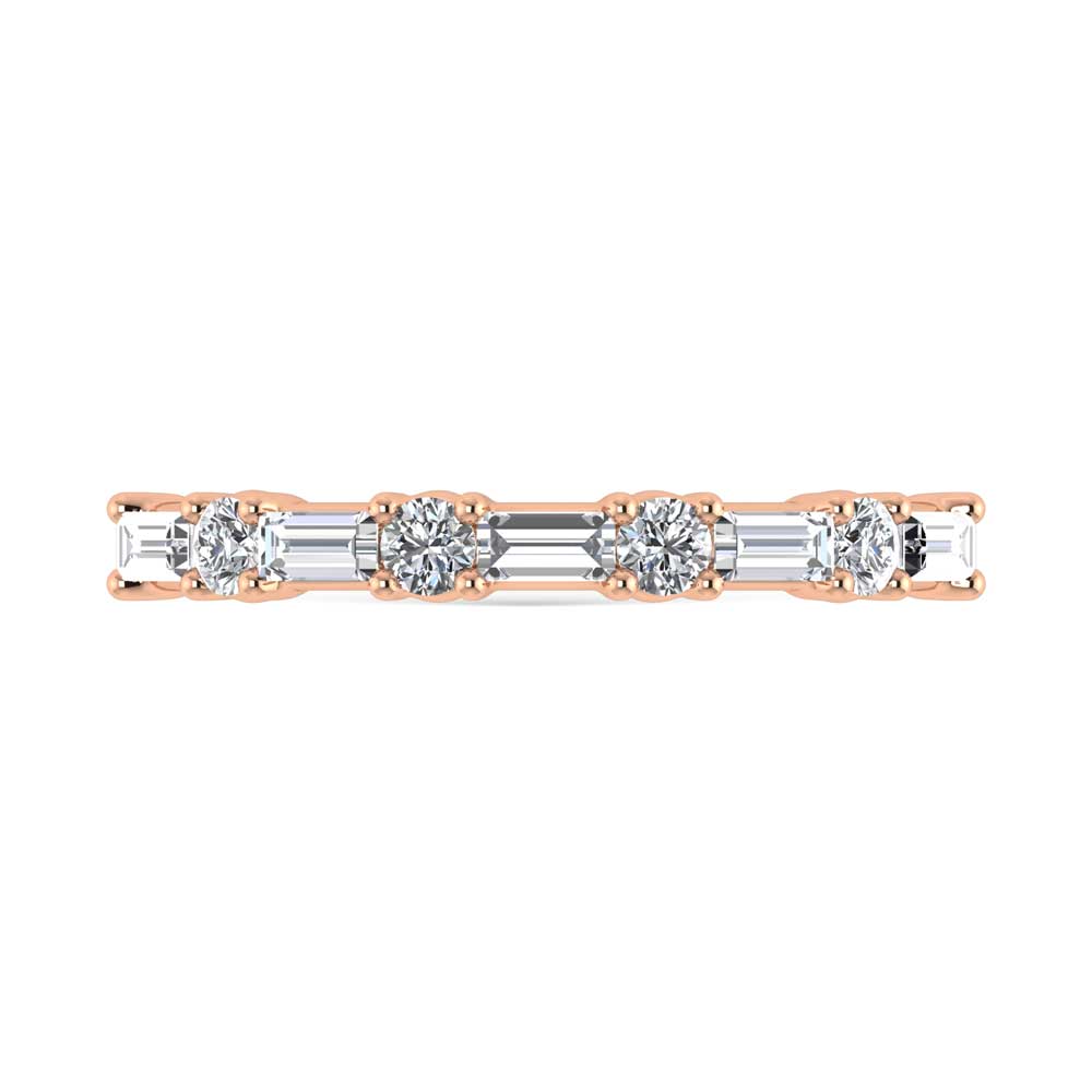 14K Rose Gold Lab Grown Diamond 1/3 Ct.Tw. Stackable Band