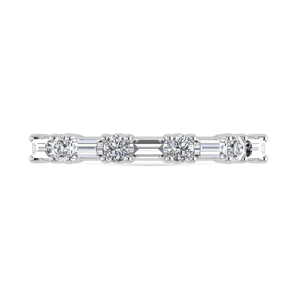 14K White Gold Lab Grown Diamond 1/3 Ct.Tw. Stackable Band