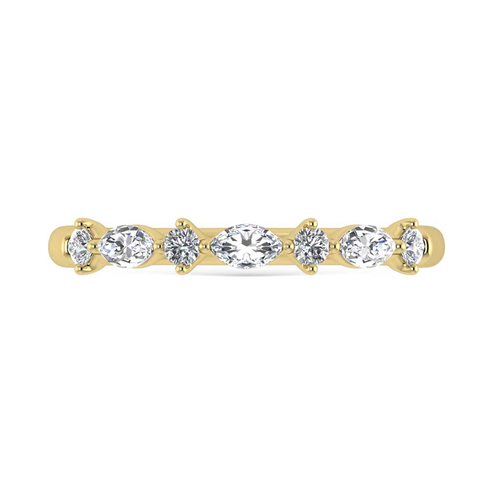 14K Yellow Gold Lab Grown Diamond 1/4 Ct.Tw. Stackable Band