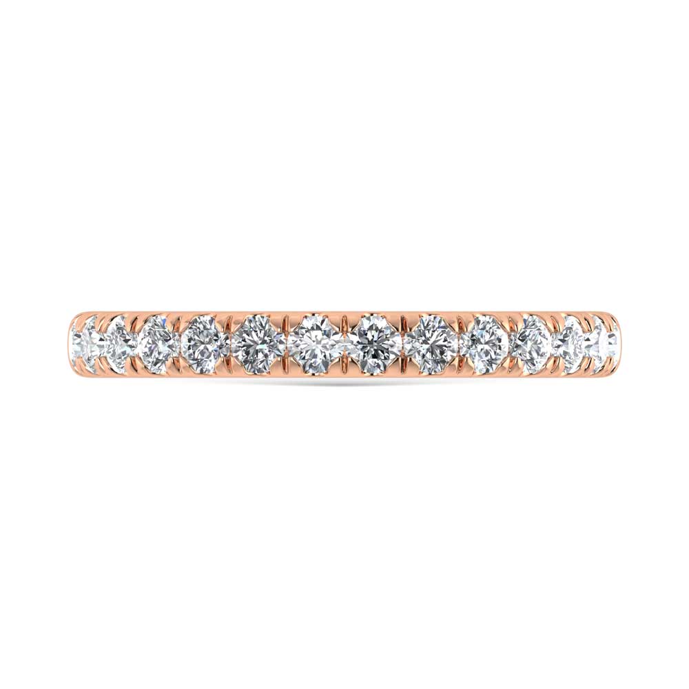 14K Rose Gold Lab Grown Diamond 3/8 Ct.Tw. Ladies Band