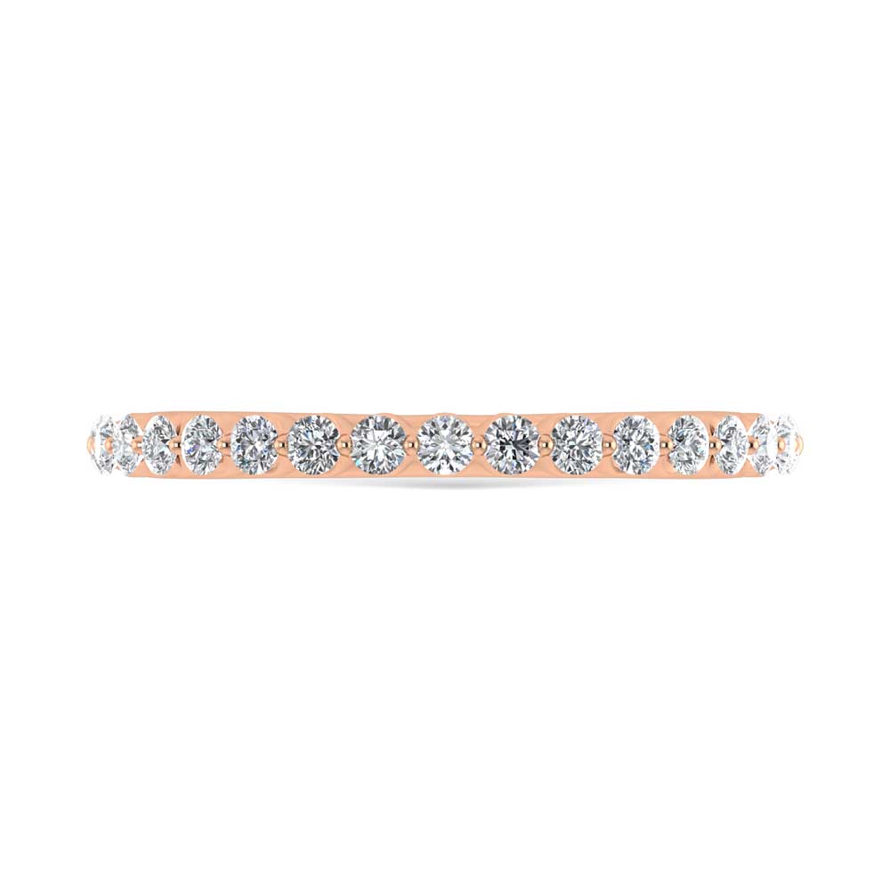 14K Rose Gold Lab Grown Diamond 1/4 Ct.Tw. Stackable Band