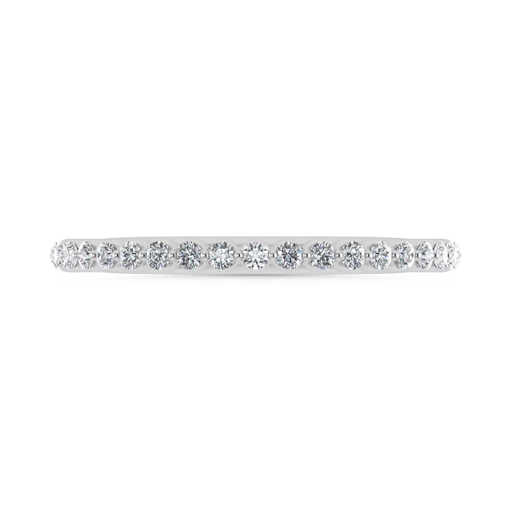 14K White Gold Lab Grown Diamond 1/4 Ct.Tw. Stackable Band