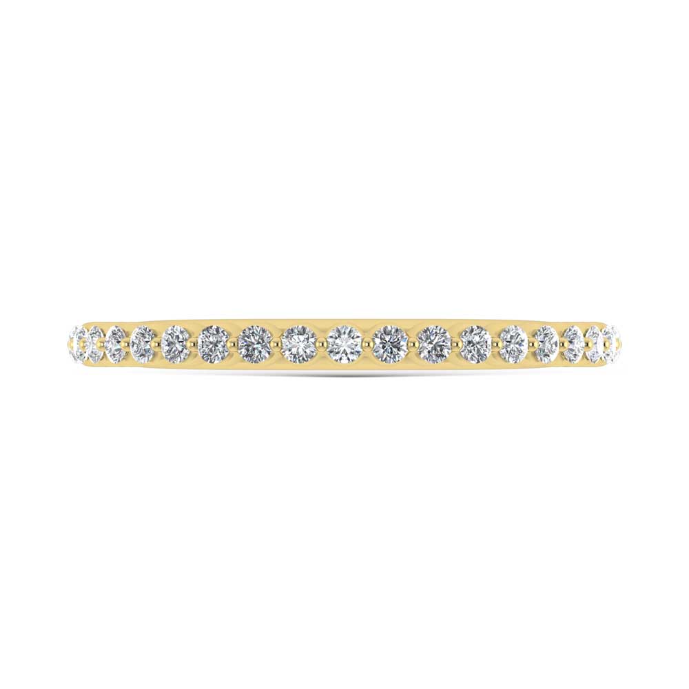 14K Yellow Gold Lab Grown Diamond 1/4 Ct.Tw. Stackable Band