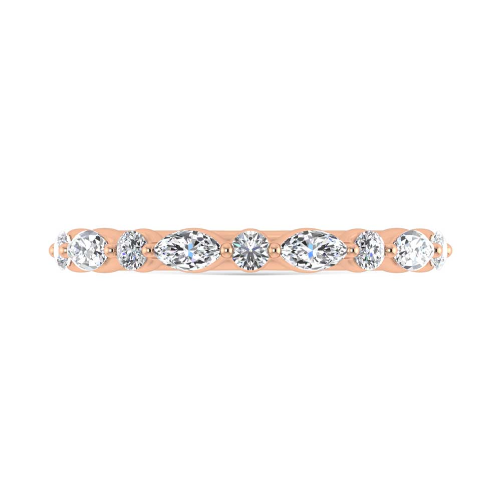 14K Rose Gold Lab Grown Diamond 1/3 Ct.Tw. Band