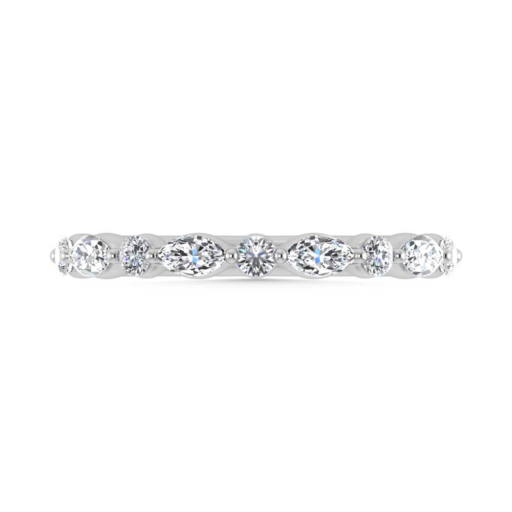 14K White Gold Lab Grown Diamond 1/3 Ct.Tw. Band