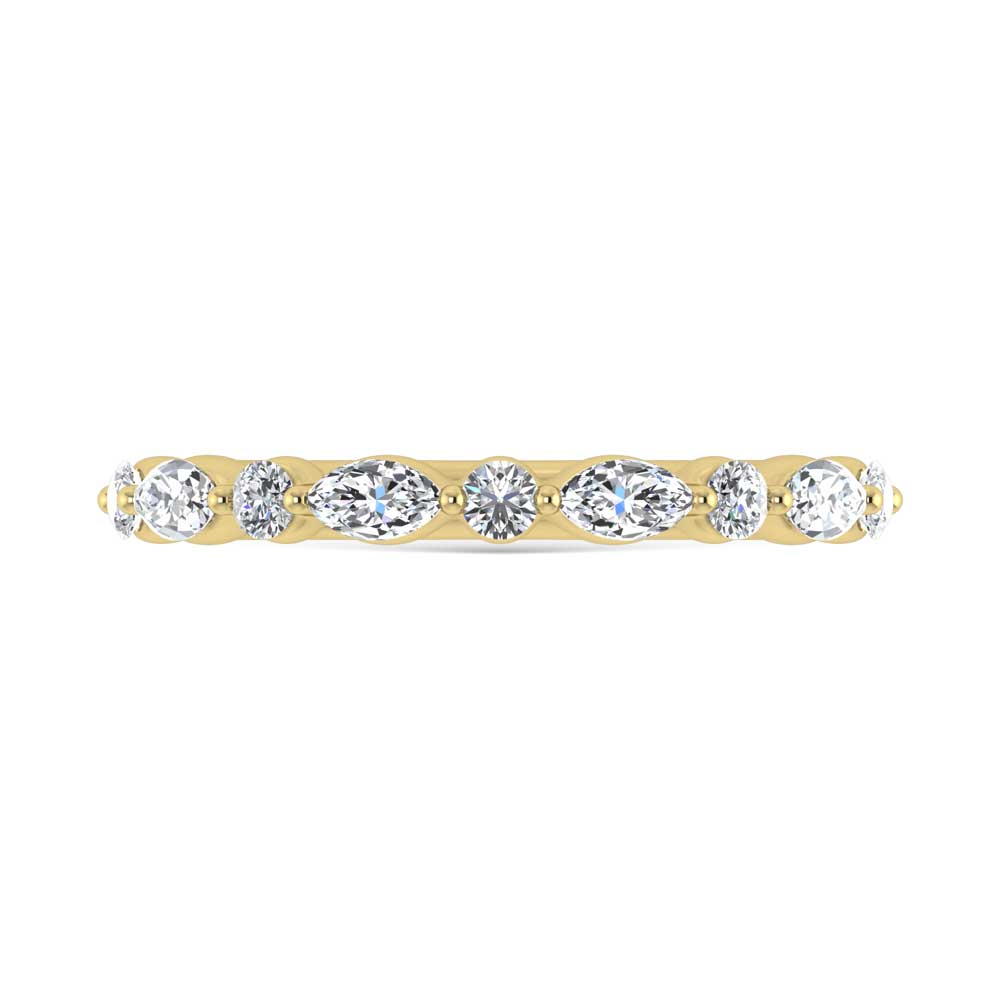 14K Yellow Gold Lab Grown Diamond 1/3 Ct.Tw. Band