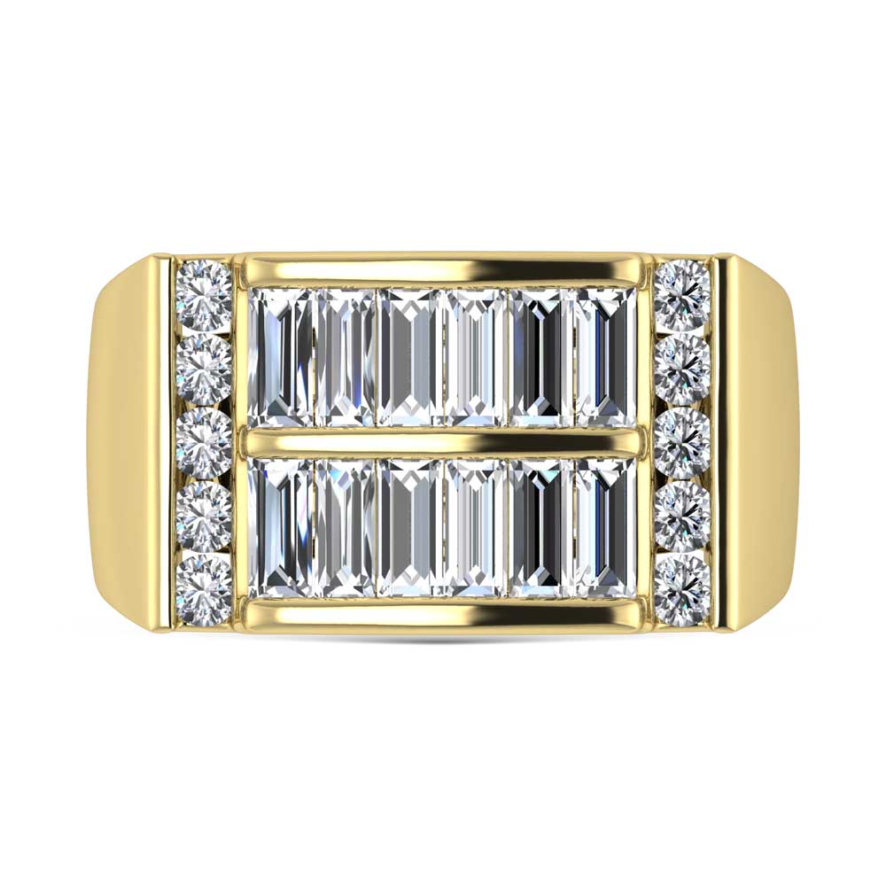 14K Yellow Gold  1 5/8 Ct.Tw. Lab Grown Diamond Mens Ring