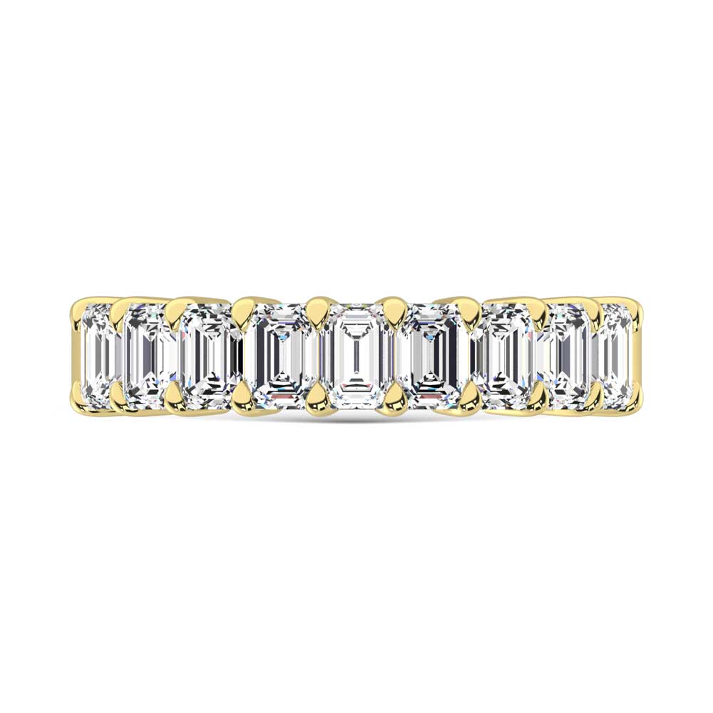 14K Yellow Gold Lab Grown Diamond 2 Ct.Tw. Half Way Emerald Band