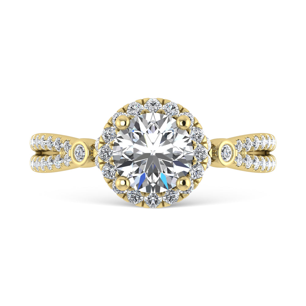 10K Yellow Gold Lab Grown Diamond 1 1/4 Ct.Tw. Engagement Ring