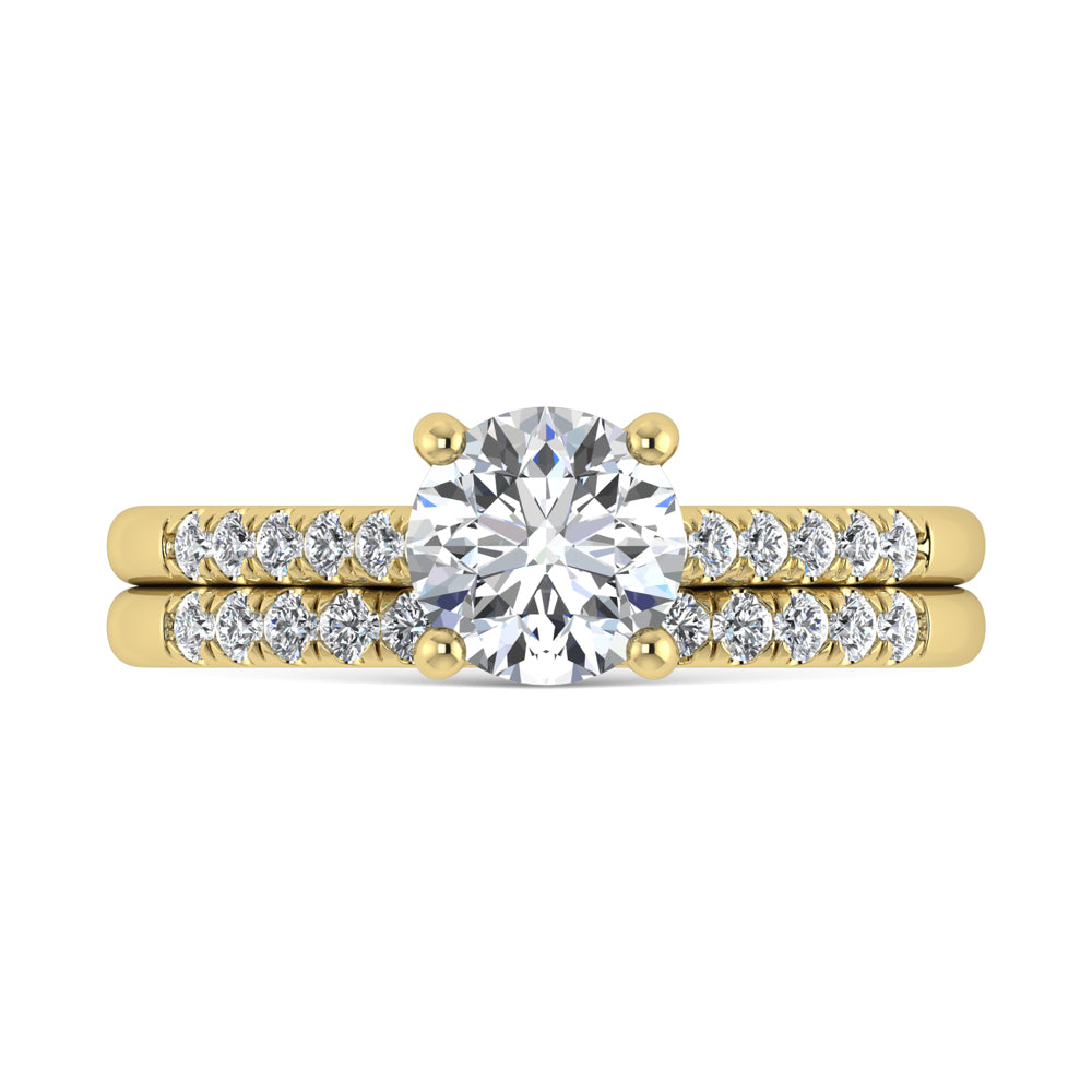 10K Yellow Gold Lab Grown Diamond 1 1/4 Ct.Tw. Classic Bridal Ring